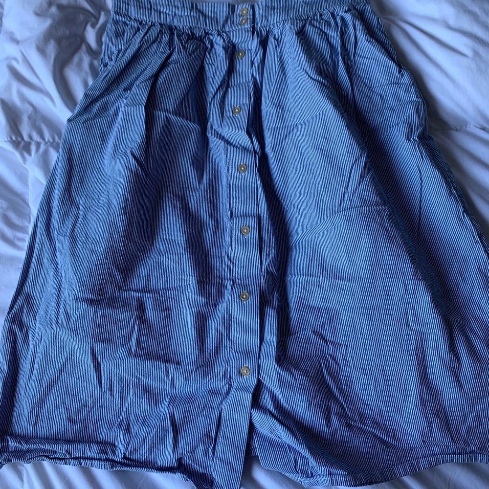 Kiabi Striped Midi Skirt